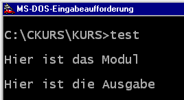 Screenshot des ausgefhrten Programms