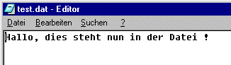 Screenshot des ausgefhrten Programms