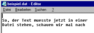 Screenshot des ausgefhrten Programms