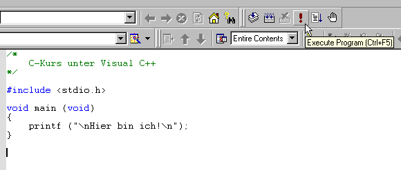 Screenshot : Visual C++